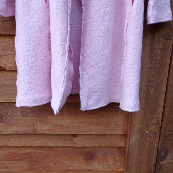 Tahari Women's Wool Blend Open Front Soft Pink Coat with Pockets. - Picture 8 of 12